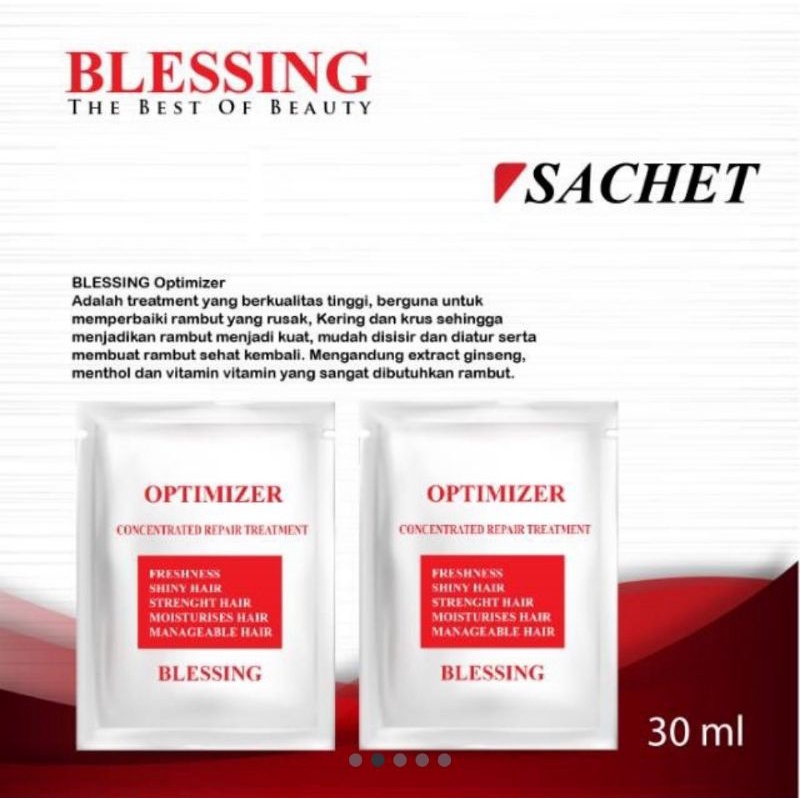 Jual BLESSING Hair Mask Optimizer Treatment 1pcs -30ml | Shopee Indonesia