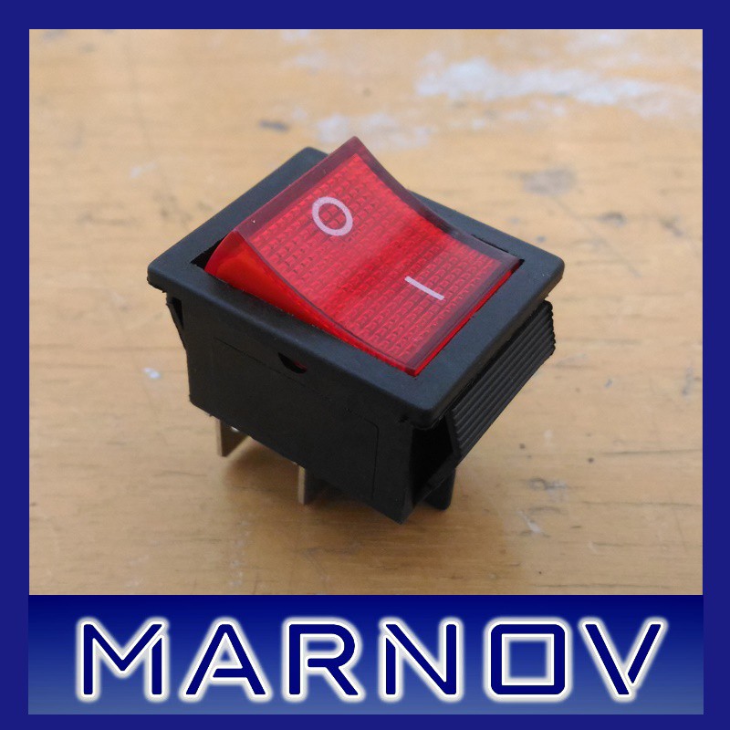 Jual Rocker Switch Merah 4P Lampu Kotak | Shopee Indonesia