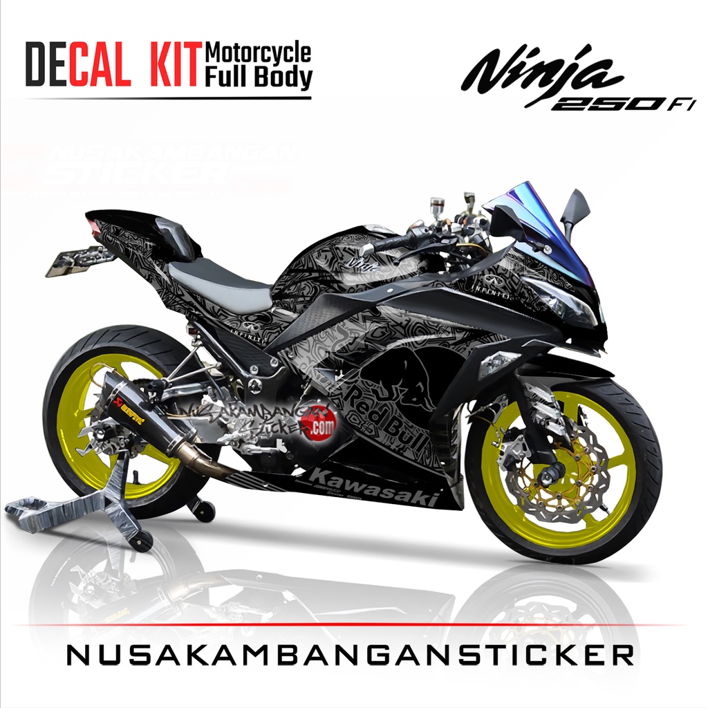 Jual Stiker Decal Motor Kawasaki Ninja 250 fi Full Body Banteng Batik ...