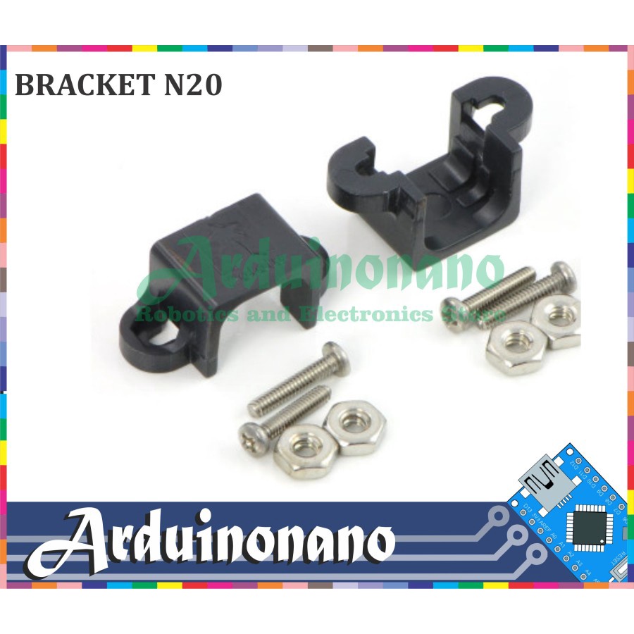 Jual BRACKET MOTOR N20 WITH SCREW AND NUT MOUNTNG FOR N20 MICRO GEAR ...