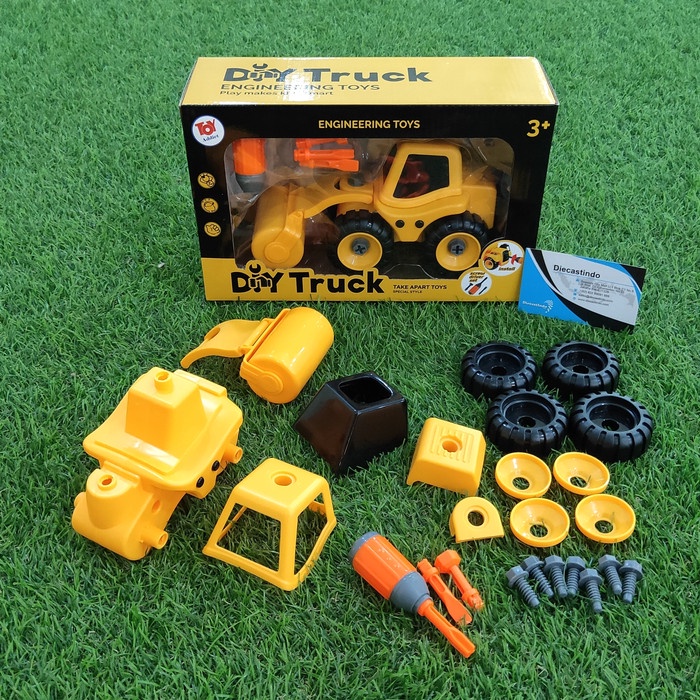 Jual KONSTRUKSITRUKDIECAST DIY TRUCK ENGINEERING TOYS COMPACTOR