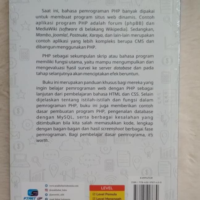 Jual Buku Sakti Pemrograman Web Seri Php Kode Q7887 Shopee Indonesia 2562