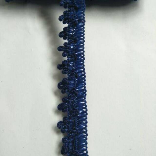 Jual PER METER RENDA RUMBAI WARNA BIRU LEBAR 2.5 CM | Shopee Indonesia