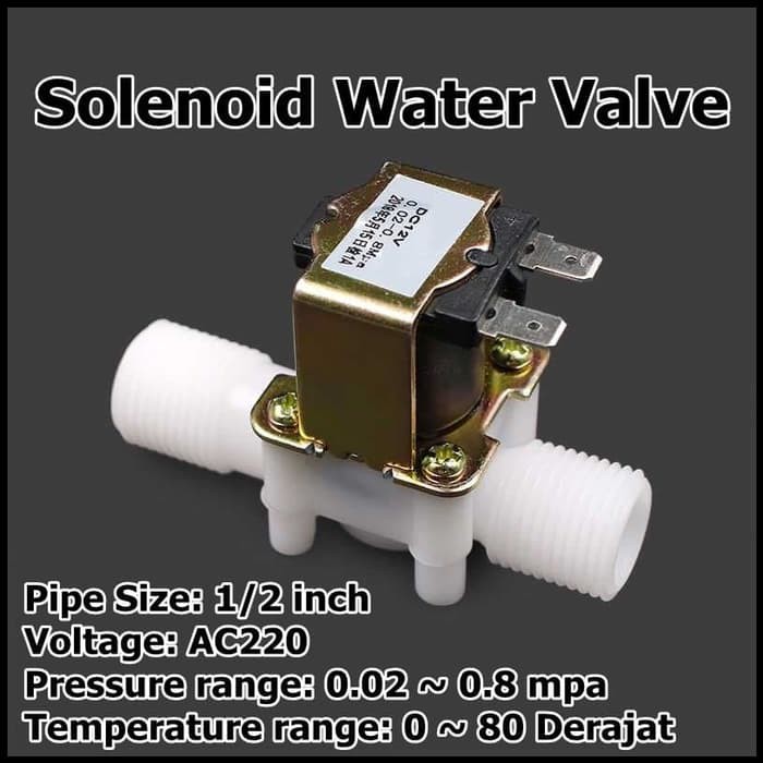 Arduino Electrovalvula P/ Agua 12v 6.5w 0.02/0.8 Mpa