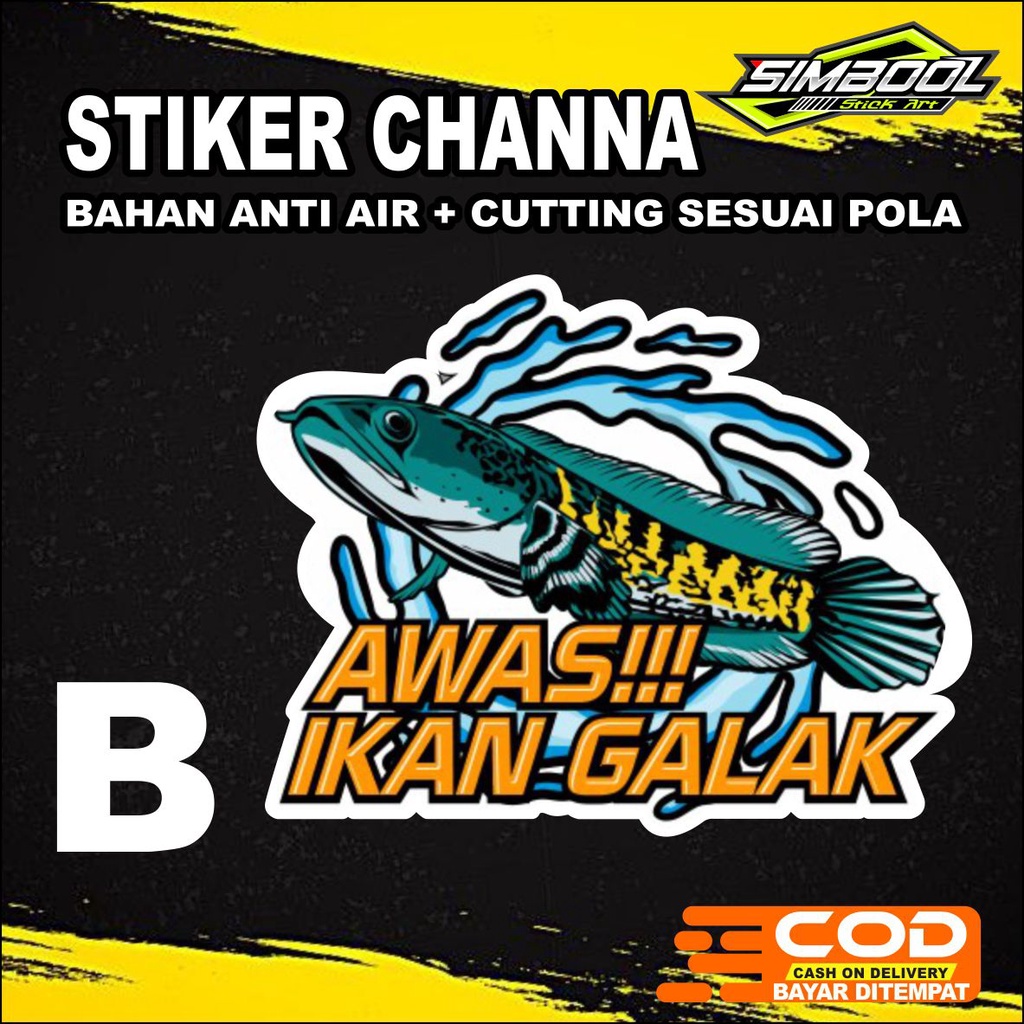 Jual STIKER Miếng Dán CHANNA / IWAK / CHANNA" / STIKER IWAK GALAK ...