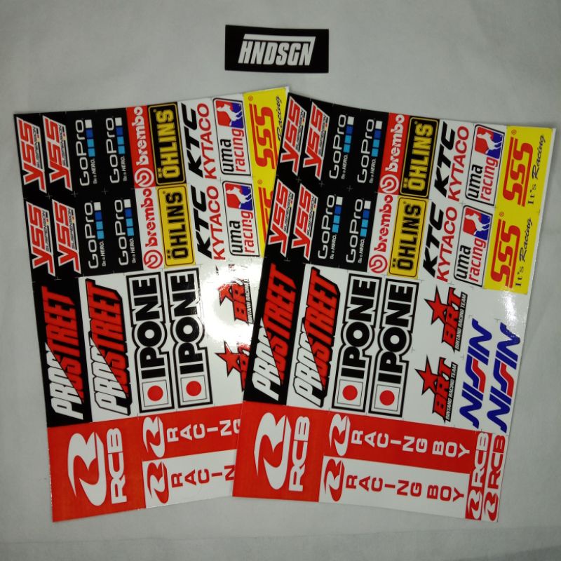 Jual Stiker Racing,Distro,Herex Vinyl Laminasi Glosy 1 Pack Sudah ...