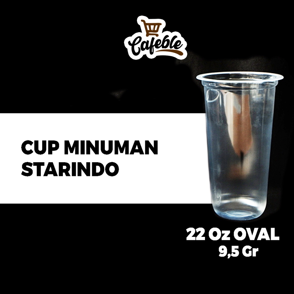 Jual Starindo Gelas Cup Plastik Minuman Oval 22 Oz Tebal 95 Gram Isi 50 Pcs Shopee Indonesia 0855