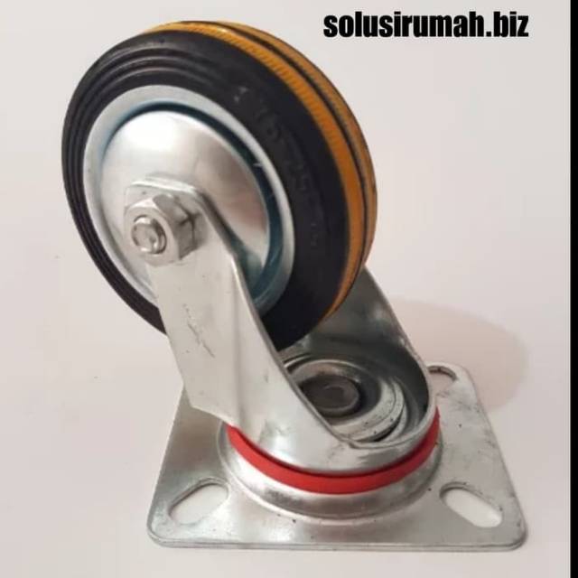 Jual RODA TROLI HIDUP RODA TROLLEY KARET ETALASE GEROBAK 3 INCH 4 INCH ...