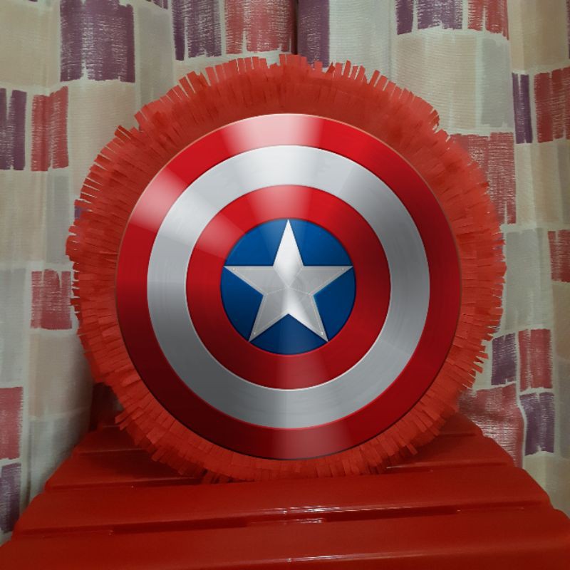 Jual Pinata Bulat Tarik Pull String Captain America Shield Avanger ...