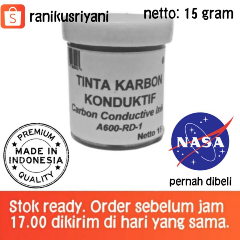 Jual Carbon Conductive Paint Gram Ink Tinta Lem Karbon Konduktif