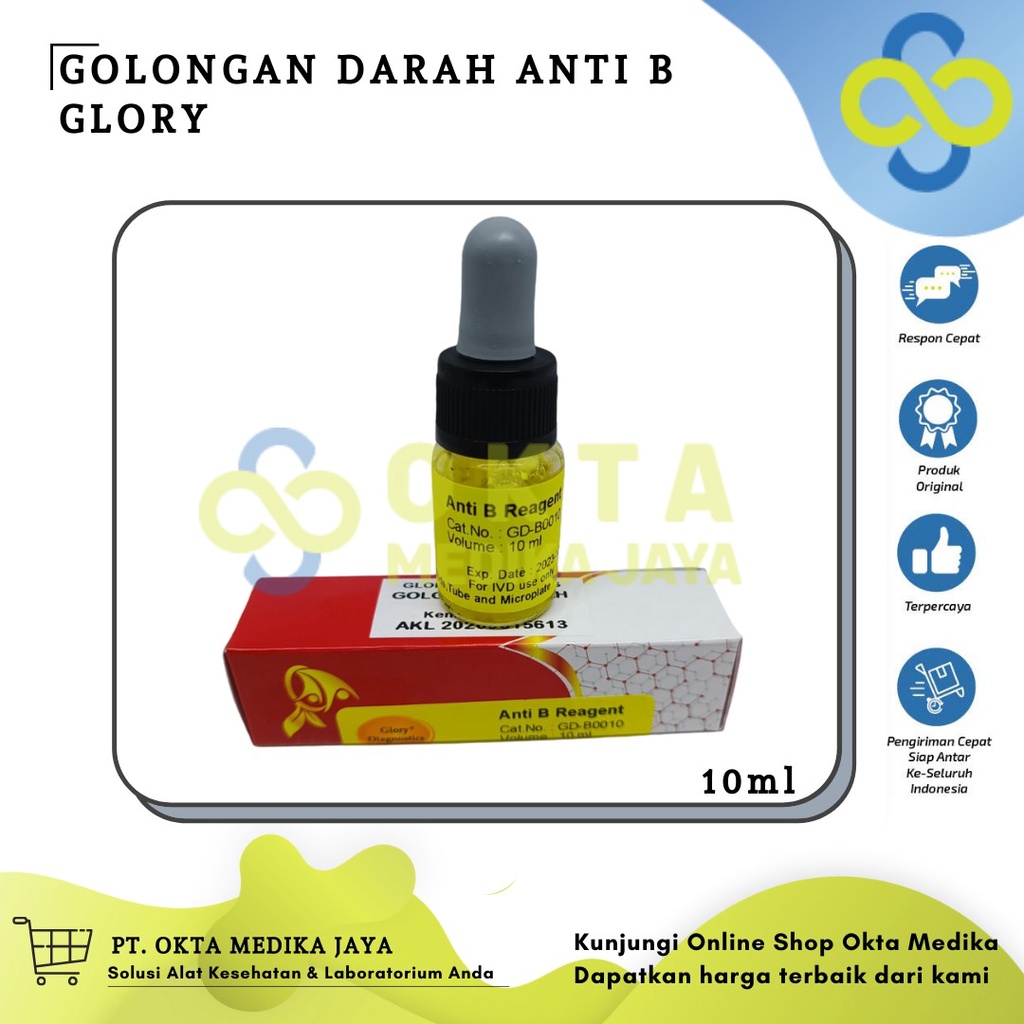 Jual REAGEN GOLONGAN DARAH ANTI B MONOCLONAL - GLORY | Shopee Indonesia