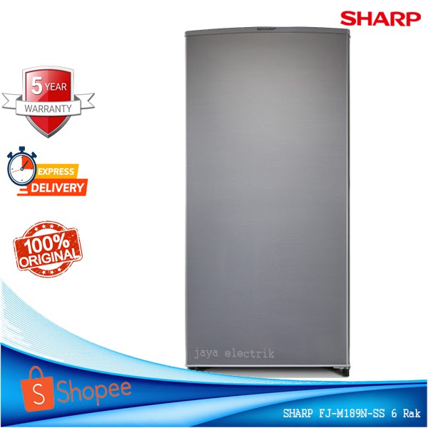 Jual Freezer Sharp FJ-M189N-SS 6 Rak 158 Liter Garansi Resmi 5 Tahun ...