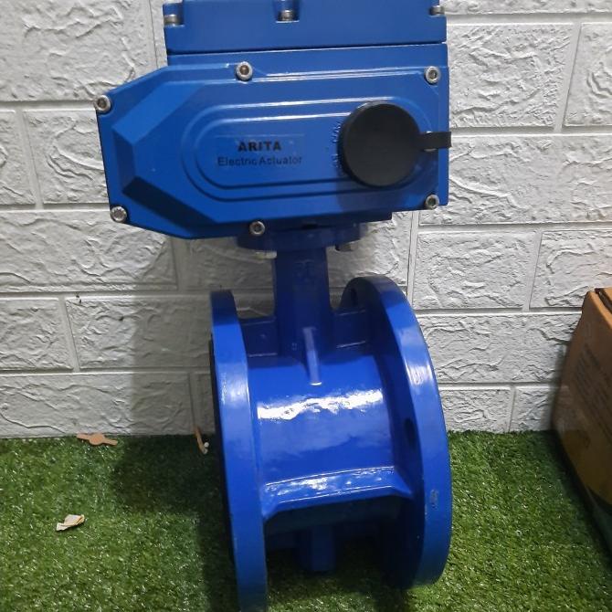 Jual ```````] Butterfly Valve Double Flange Dn100 Pn16 With Electric