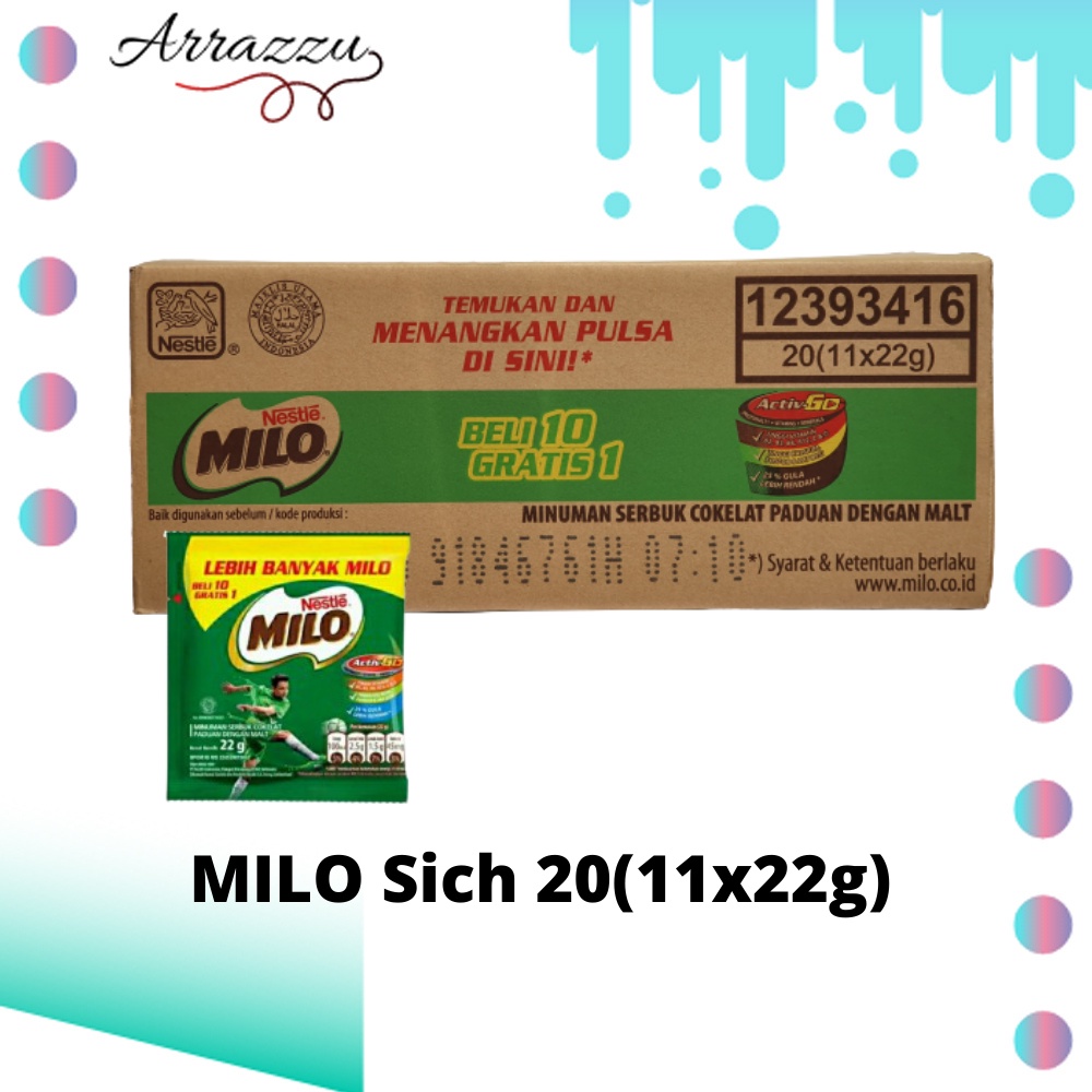 Jual Milo Activ Go Sachet 20x10x22gr (1 Karton) | Shopee Indonesia