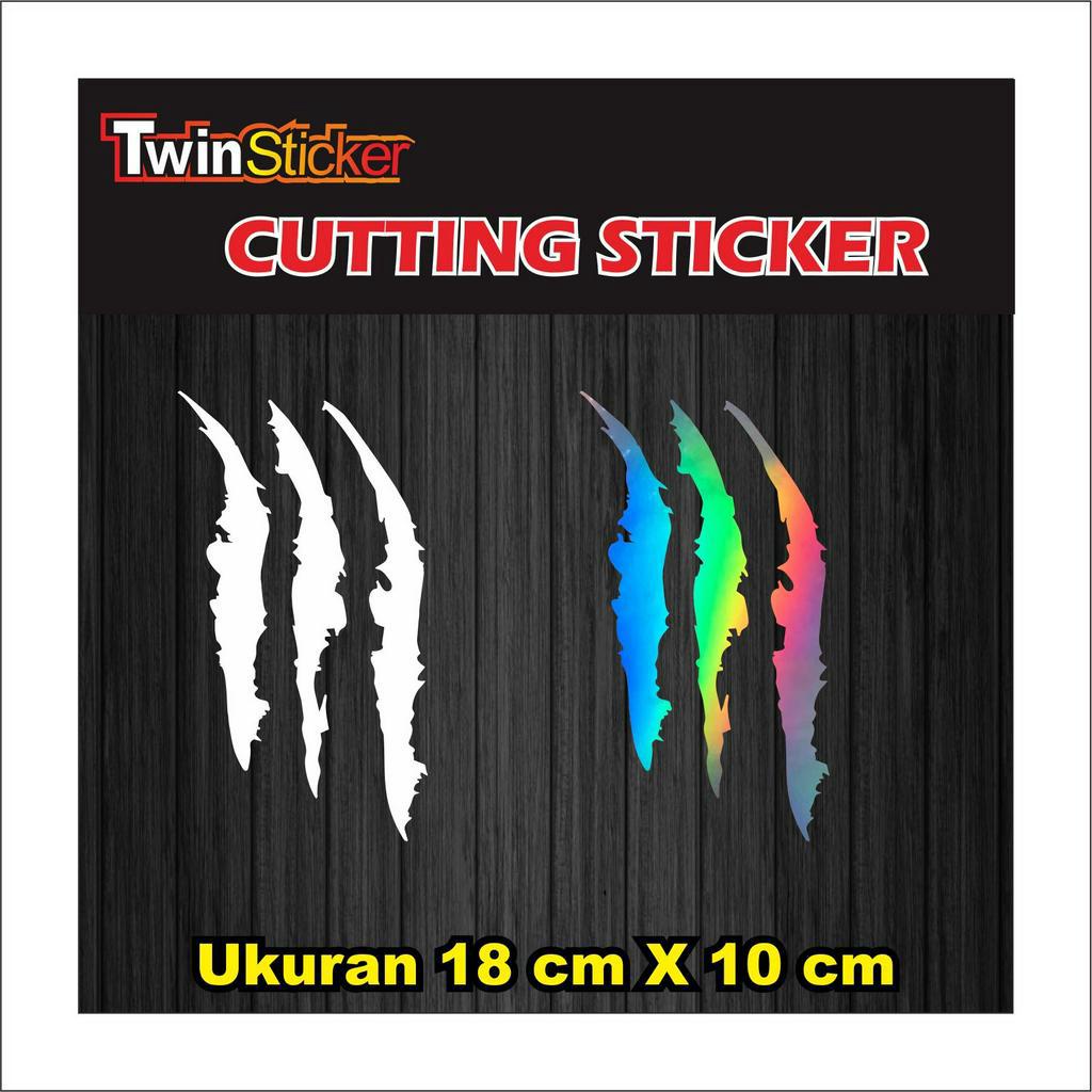 Jual Stiker CAKAR Monster Sticker CAKAR WOLFERINE CLAW Cutting Sticker ...