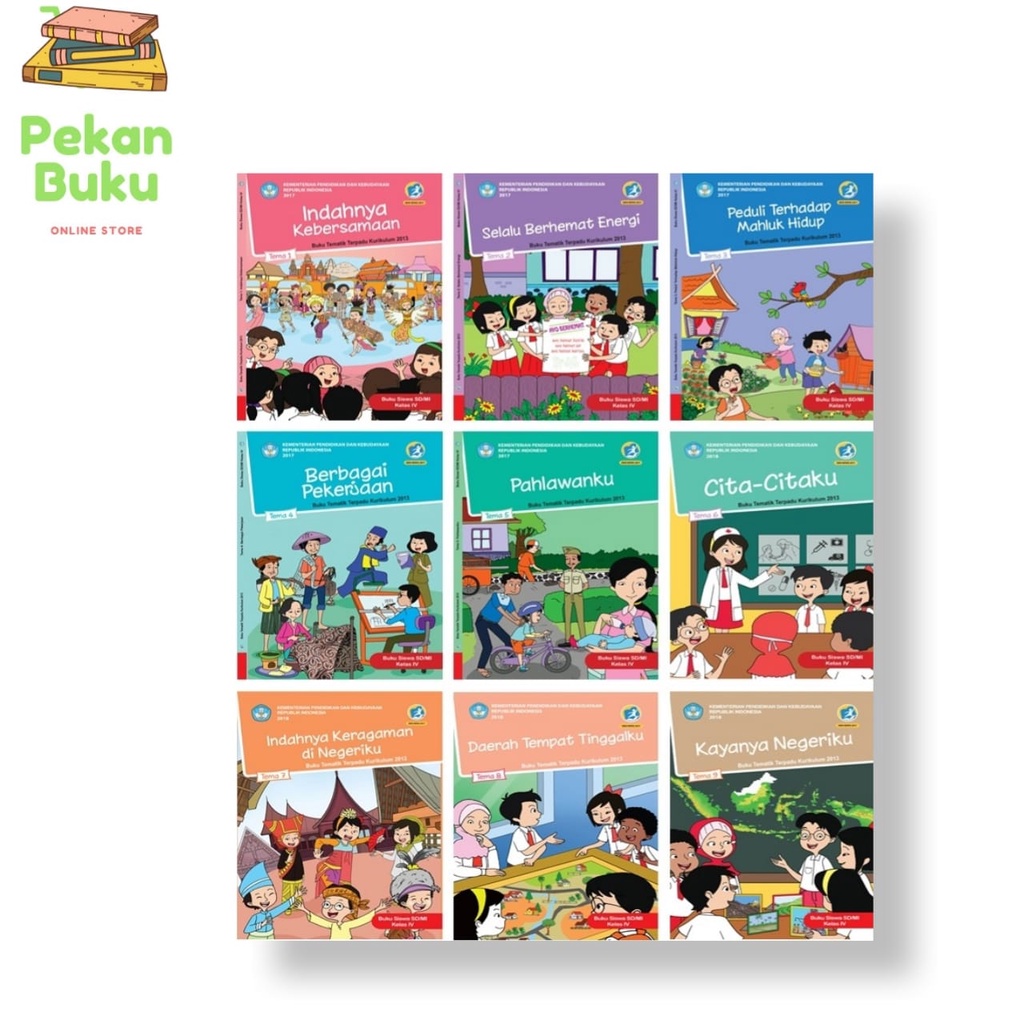 Jual BUKU SISWA TEMATIK SD KELAS 4 TEMA 1 2 3 4 5 6 7 8 9 KURIKULUM ...