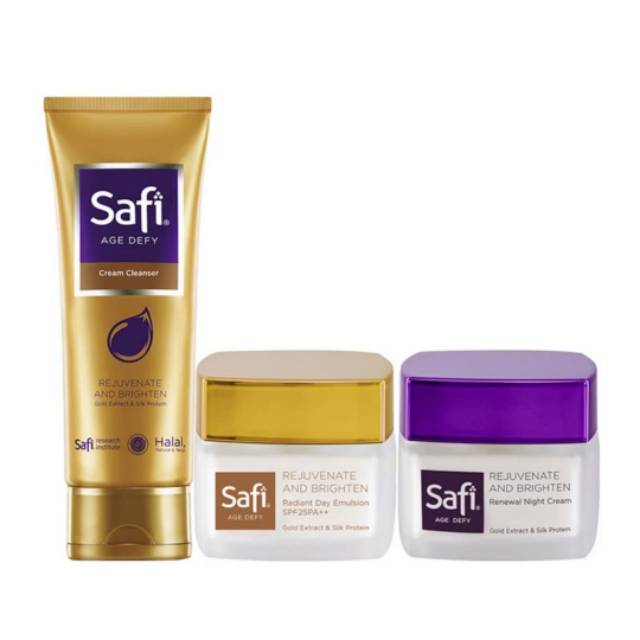 Jual SAFI Age Defy Basic Pack ORIGINAL Isi 3pcs ((PROMO)) Cleanser50gr ...