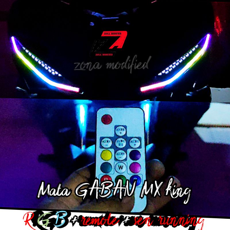 Jual MATA GABAN MX KING 150 RGB REMOT SEN RUNNING Shopee Indonesia