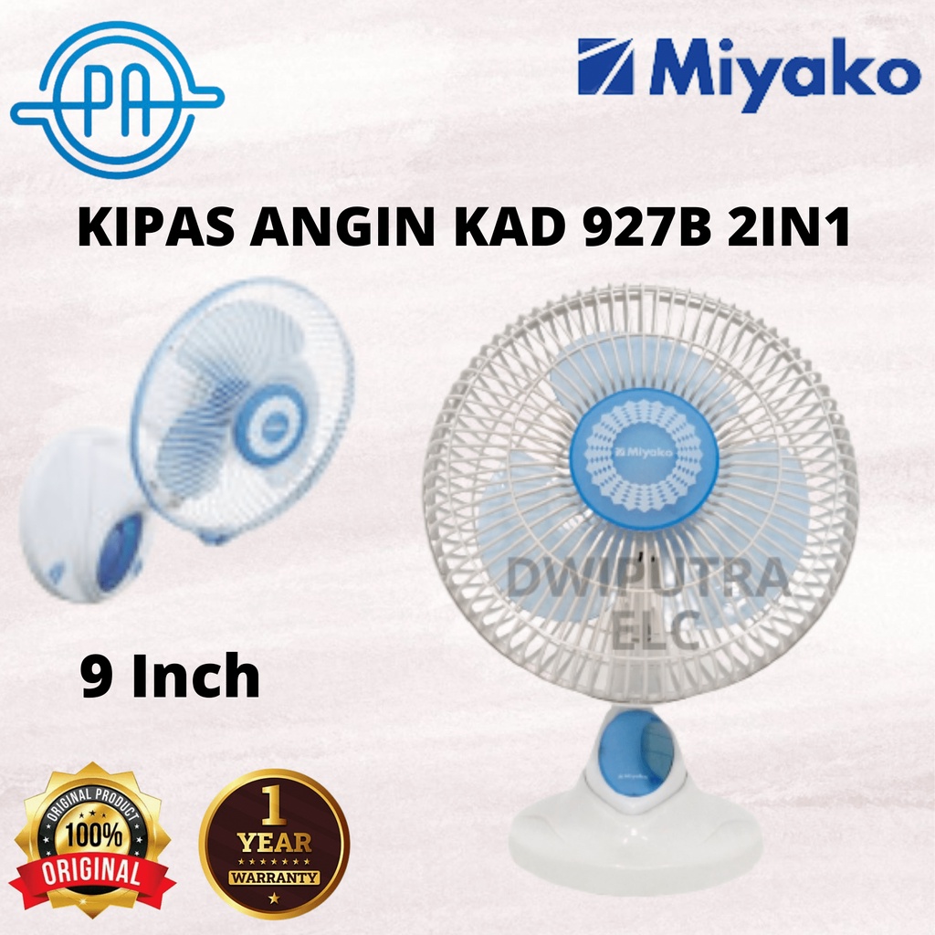 Jual KIPAS ANGIN MIYAKO KAD927B / KAD 927 B / DESK FAN / KIPAS DINDING ...