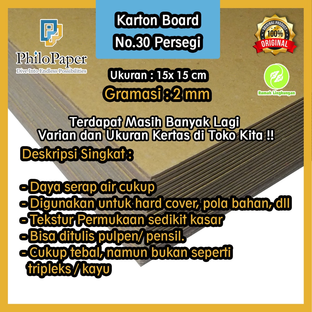 Jual Kertas Karton Kuning Bot No. 30 Ukuran 15 x 15 cm | Shopee Indonesia