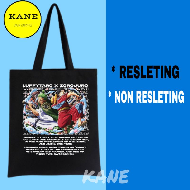 Jual Tote bag Anime One Piece Monkey D Luffy LUFFYTARO ZOROJURO