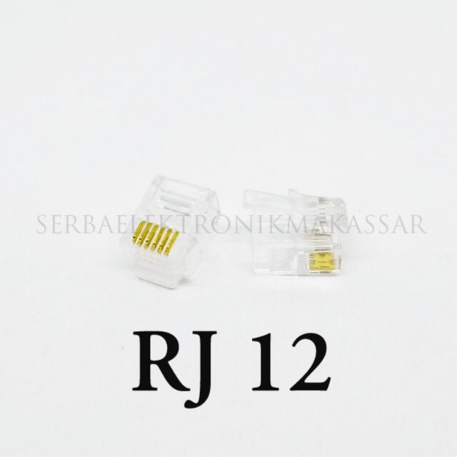Jual Connector Jack Konektor Plug RJ 12 6P-6C | Shopee Indonesia