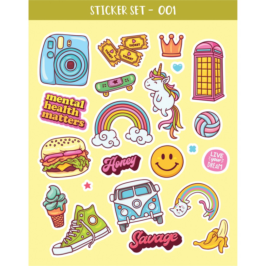 Jual STIKER TUMBLR AESTHETIC SET / STICKER PLANNER / STIKER UNTUK ...