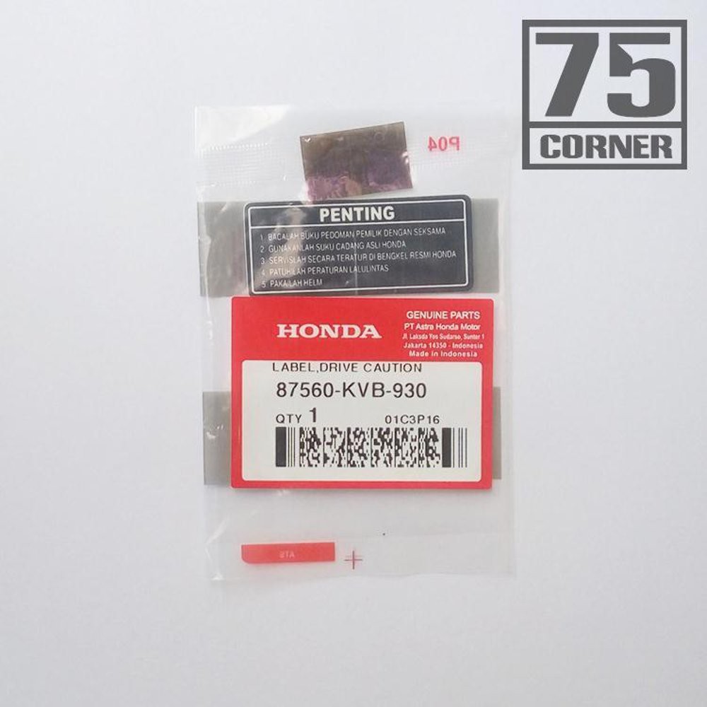 Jual Honda Motor Label PENTING Drive Caution Original AHM HGP Astra ...