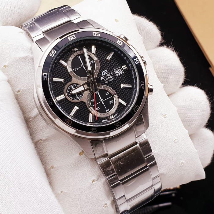 Jam Tangan Pria Casio Edifice EFR 531 Chronograph Stainless Steel Watch ORIGINAL