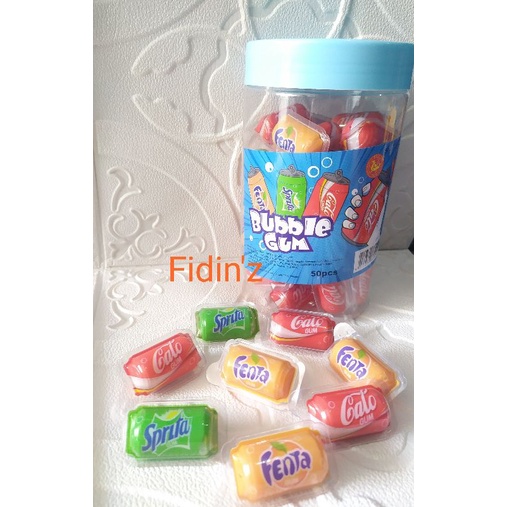 Jual Permen Karet Viral Cola Sprite Fanta / Bubble Gum Kaleng Soda ...
