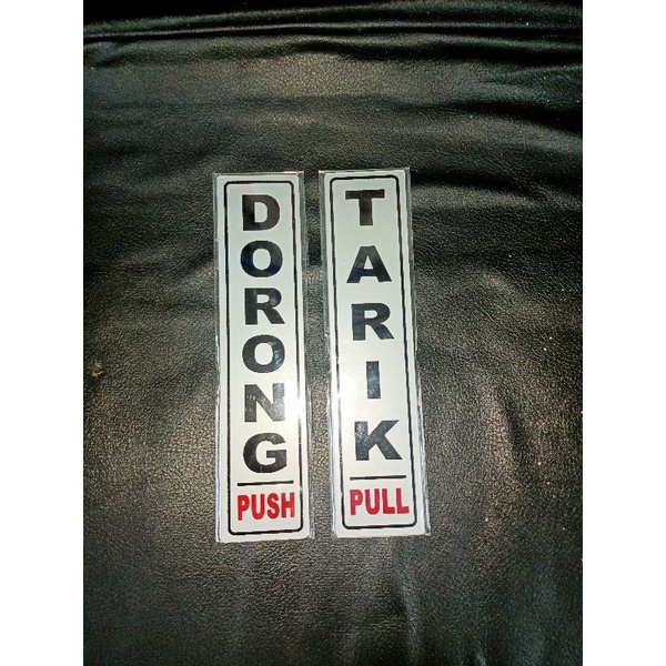 Jual Plat Papan Slgn Board Sticker Stiker Dorong Tarik Push Pull