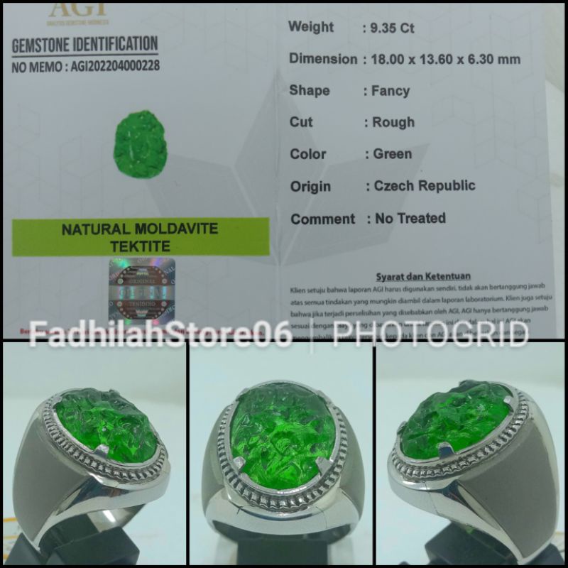 Jual NATURAL GREEN ROUGH CUT MOLDAVITE MEMO LAB Shopee Indonesia