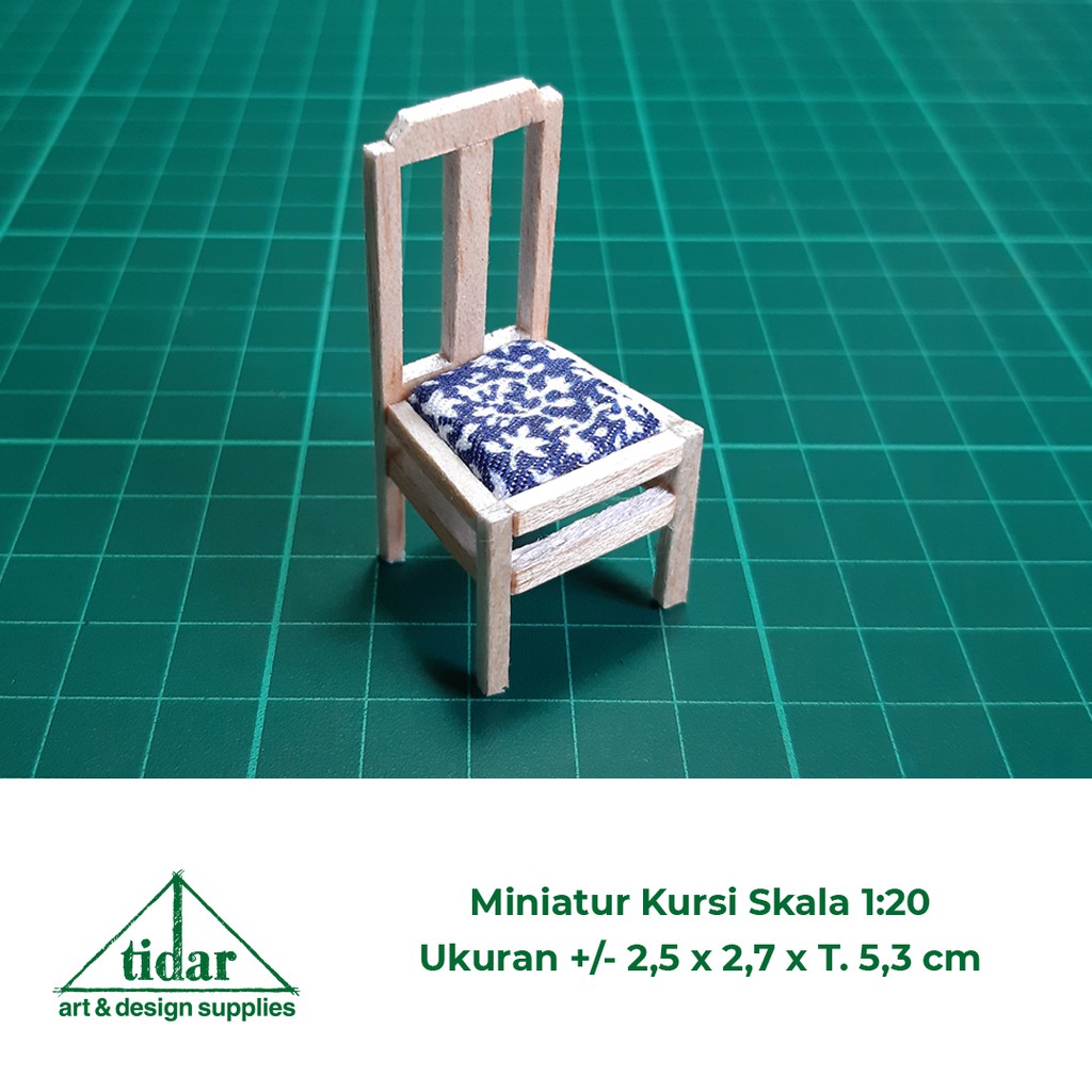 Jual Mh Miniatur Maket Kursi Makan Kursi Kayu Skala Shopee