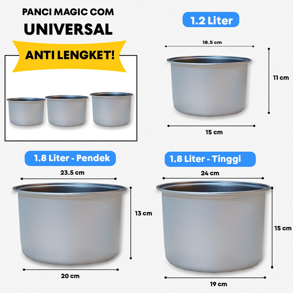 Jual PANCI TEFLON RICE COOKER MAGIC COM 1,2 1,8 LITER RENDAH PENDEK