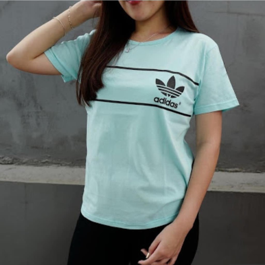 Jual Kaos Adidas Garis (Biru) | Shopee Indonesia