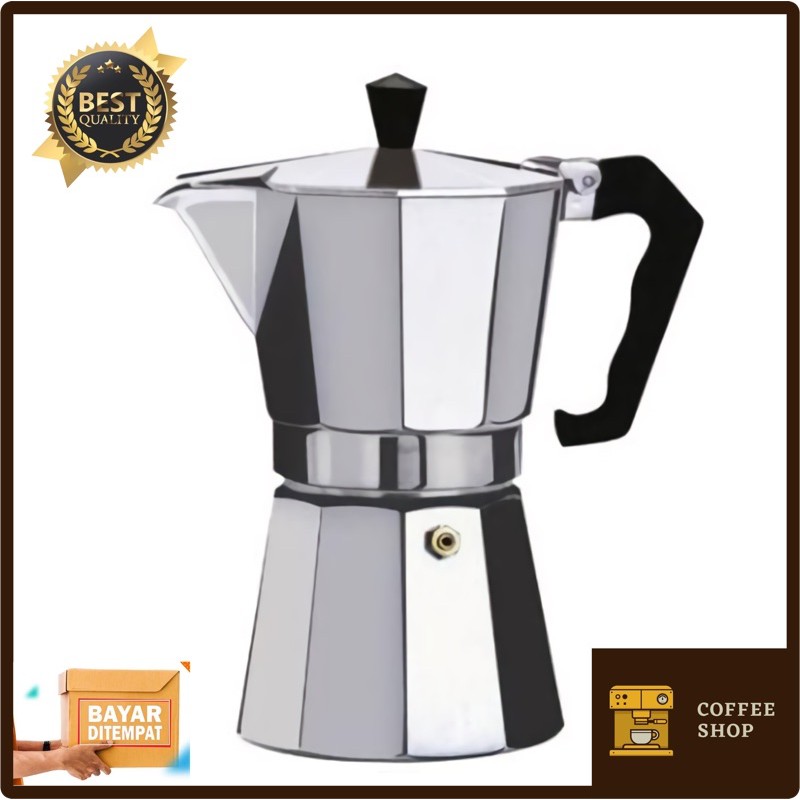 Jual One Two Cups Espresso Coffee Maker Moka Pot Filter 300ml 6 Cups - JF11  - Jakarta Pusat - Jak Supplier And Roastery