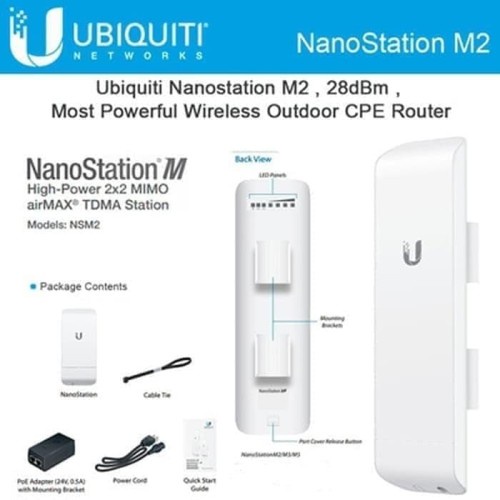Jual Ubiquiti Nanostation M2 2.4GHz NSM2 Nano Station M2 - AP Outdoor ...