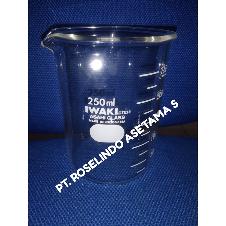 Jual Beaker Glass Gelas Piala Laboratorium 250ml Iwaki Original Shopee Indonesia 5416