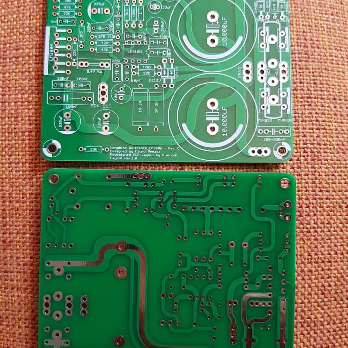 Jual PCB LM3886 MONO Mauro Penasa Double layer | Shopee Indonesia
