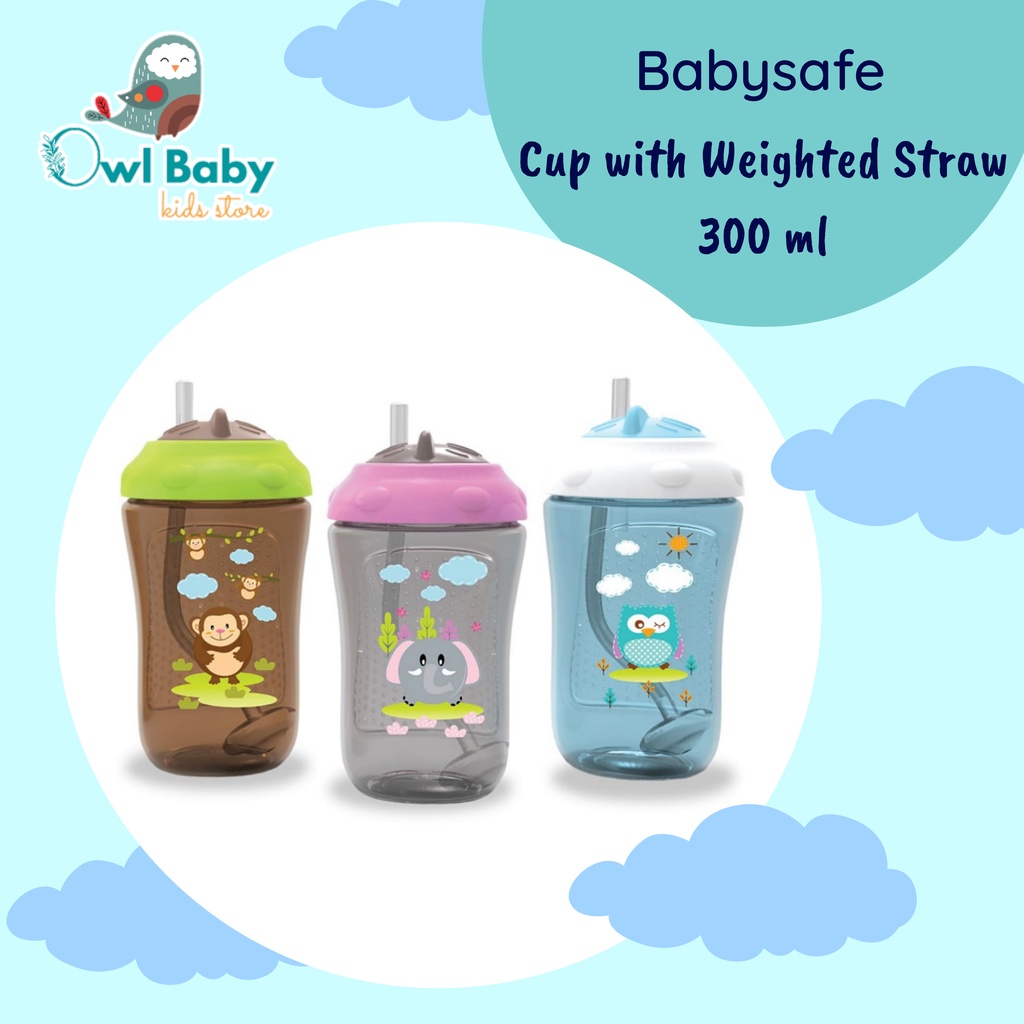 Jual Baby Safe FS405 Cup with Weighted Straw 300 ml | Shopee Indonesia