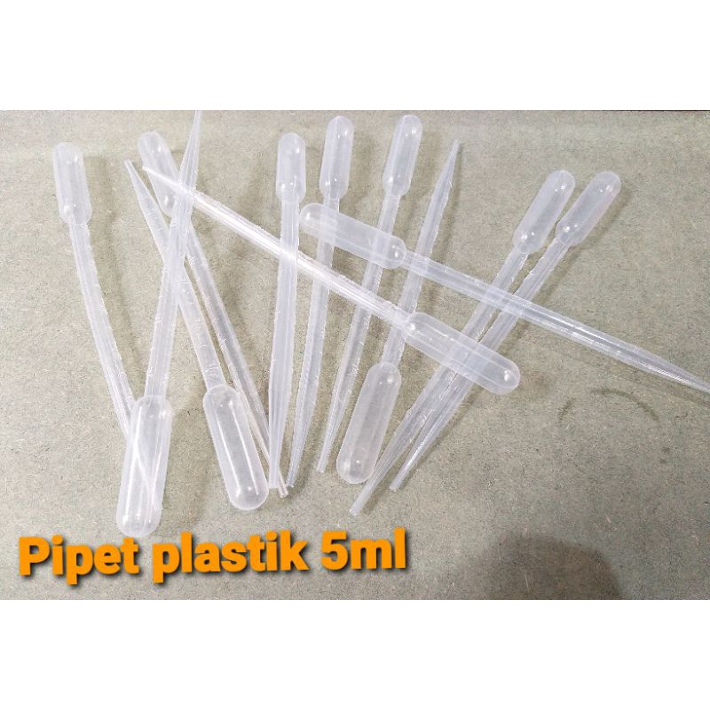 Jual Pipet Plastik Ukuran 5 ml panjang 20 cm / Alat tetes cairan