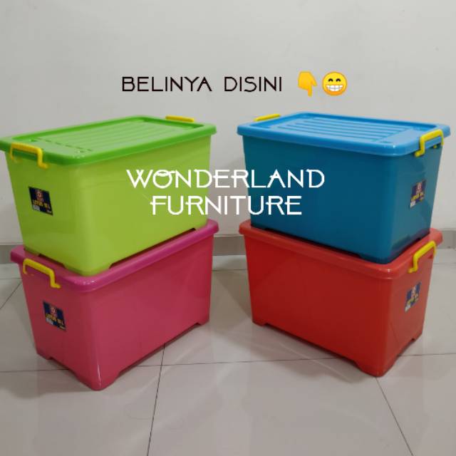 Jual Box container 50 liter plastik warna ( RODA ) | Shopee Indonesia