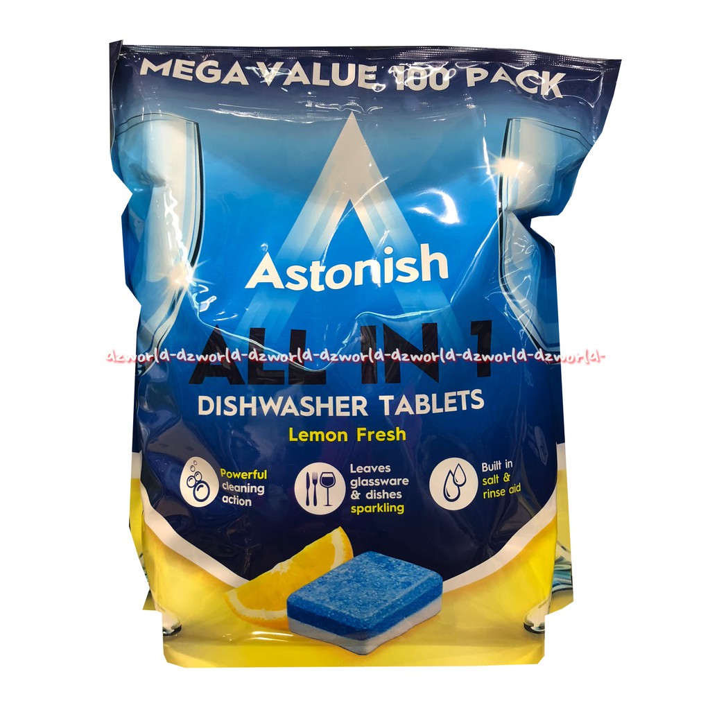 Jual Astonish All In 1 Dishwasher Tablets Lemon Fresh Mega Value 100