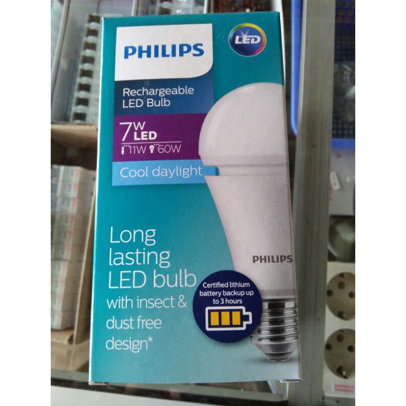 Philips rechargeable deals led bulb 7w