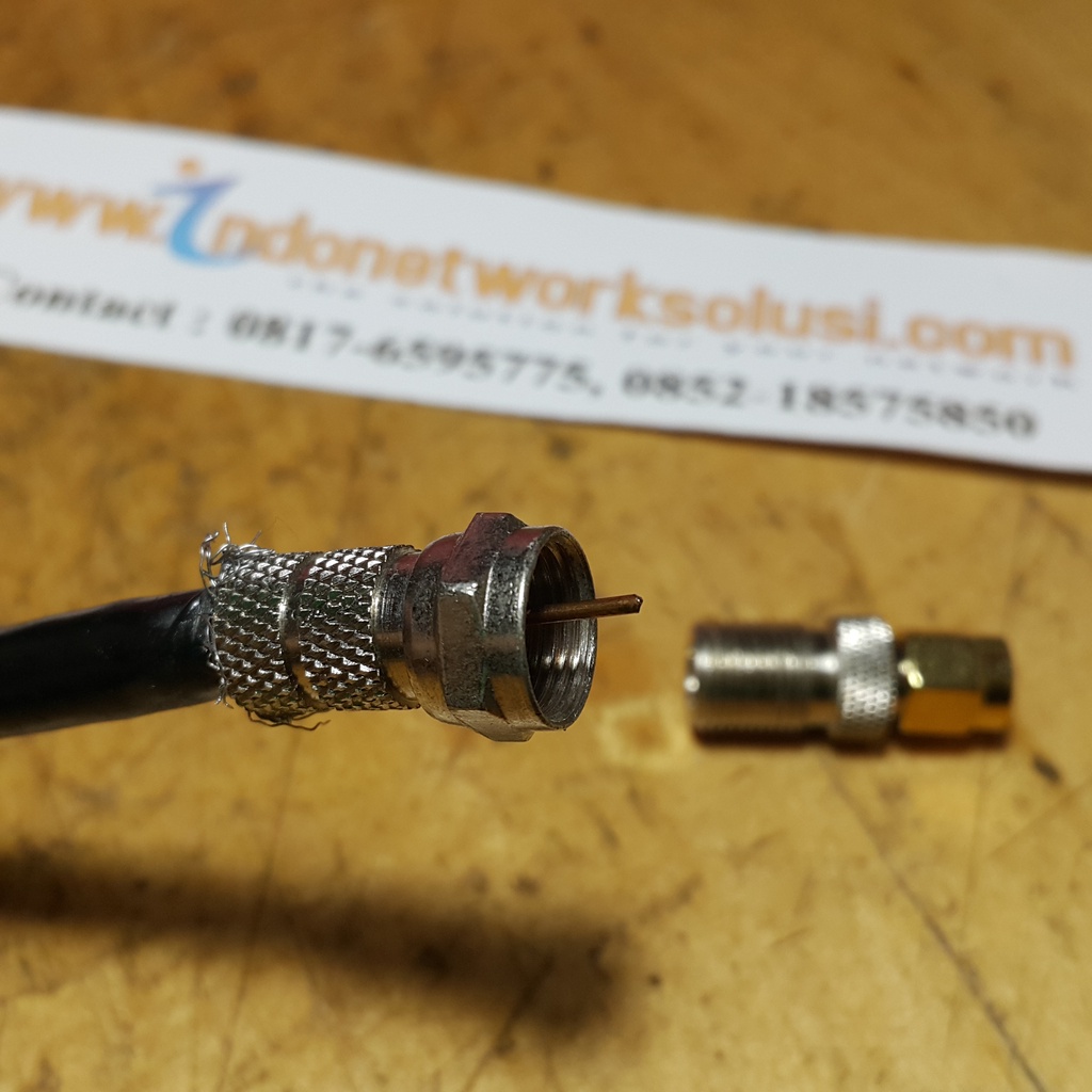 Jual KONEKTOR CONNECTOR CONVERTER BARREL Adapter F Female to RP-SMA ...