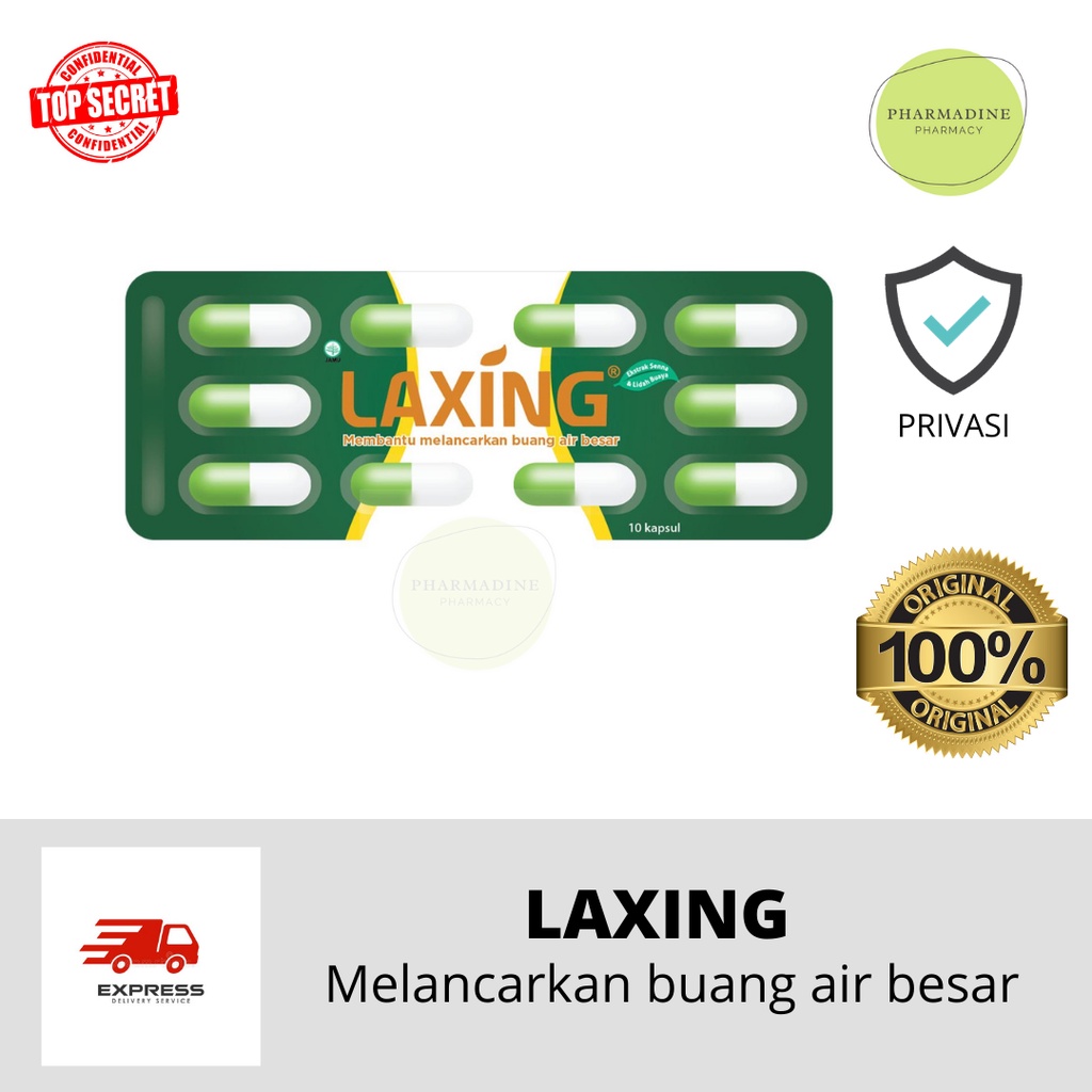 Jual Laxing 10 Kapsul Obat Pencahar Sembelit Konstipasi Shopee