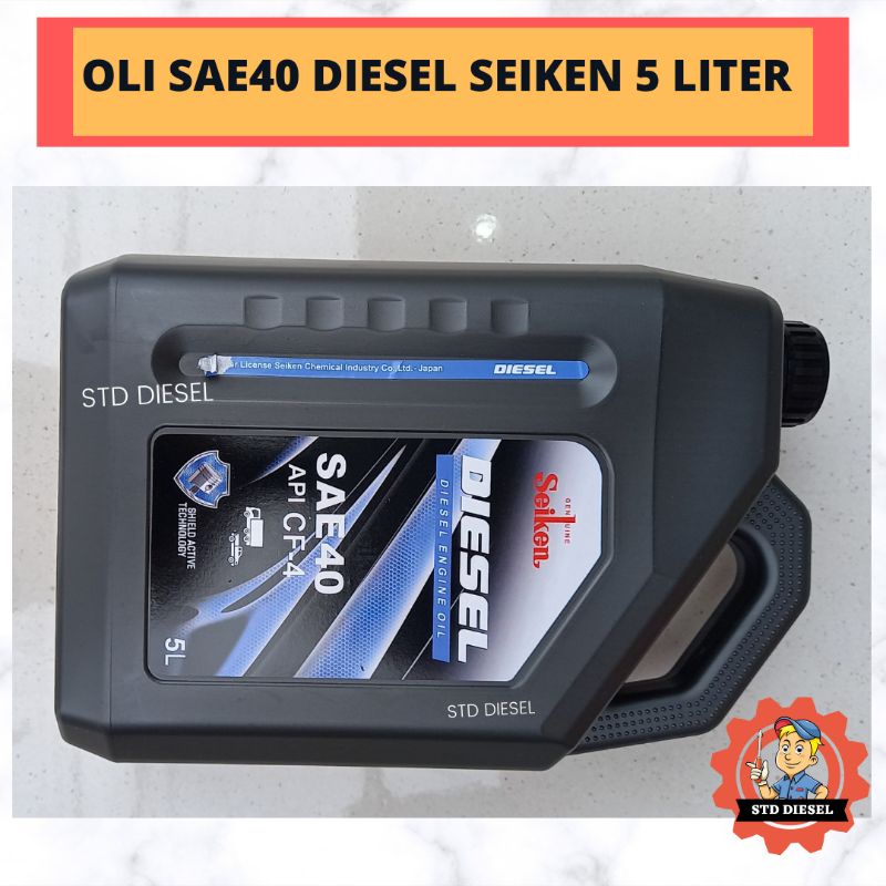 Jual OLI MERK SEIKEN SAE40 UNTUK DIESEL DISEL ISI 5 LITER 5L | Shopee ...