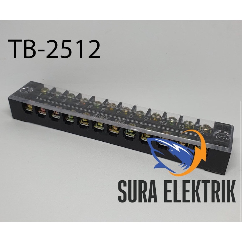 Jual Terminal Block TB-2512 12 Pole 25A | Shopee Indonesia