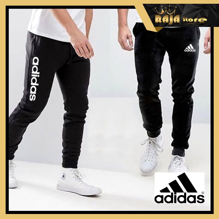 CELANA JOGGER PANJANG TRAINING SWEATPANTS ADIDAS LOGO GRADE ORI