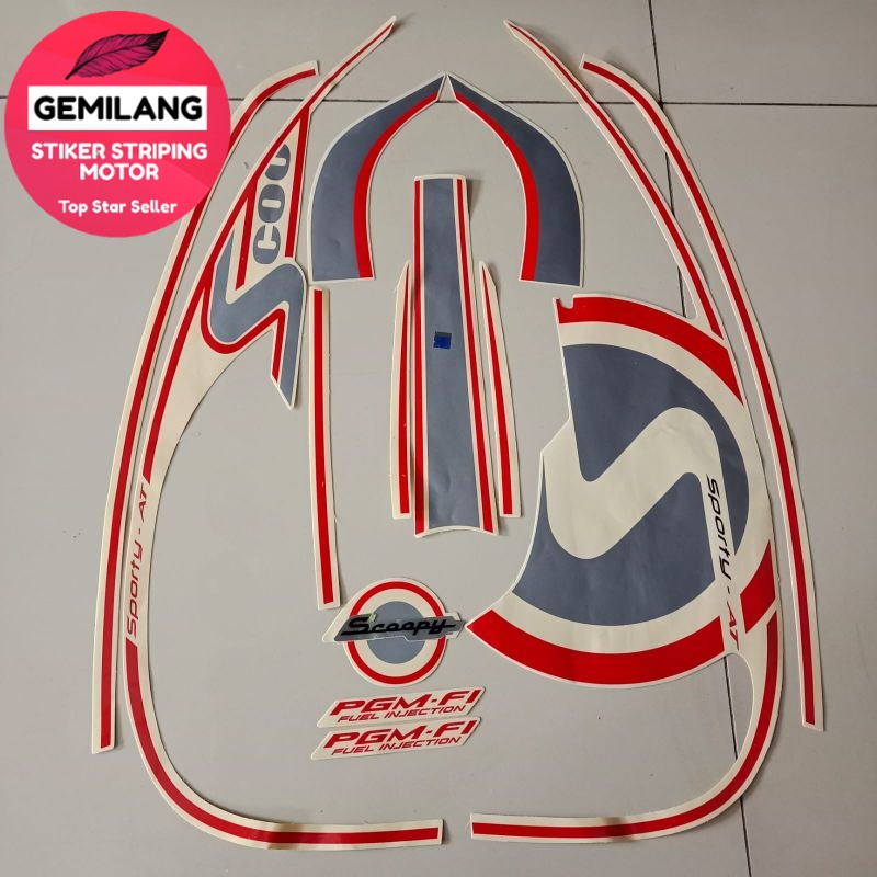 Jual Striping Decal Polet Sticker Honda Scoopy Sporty Stiker List